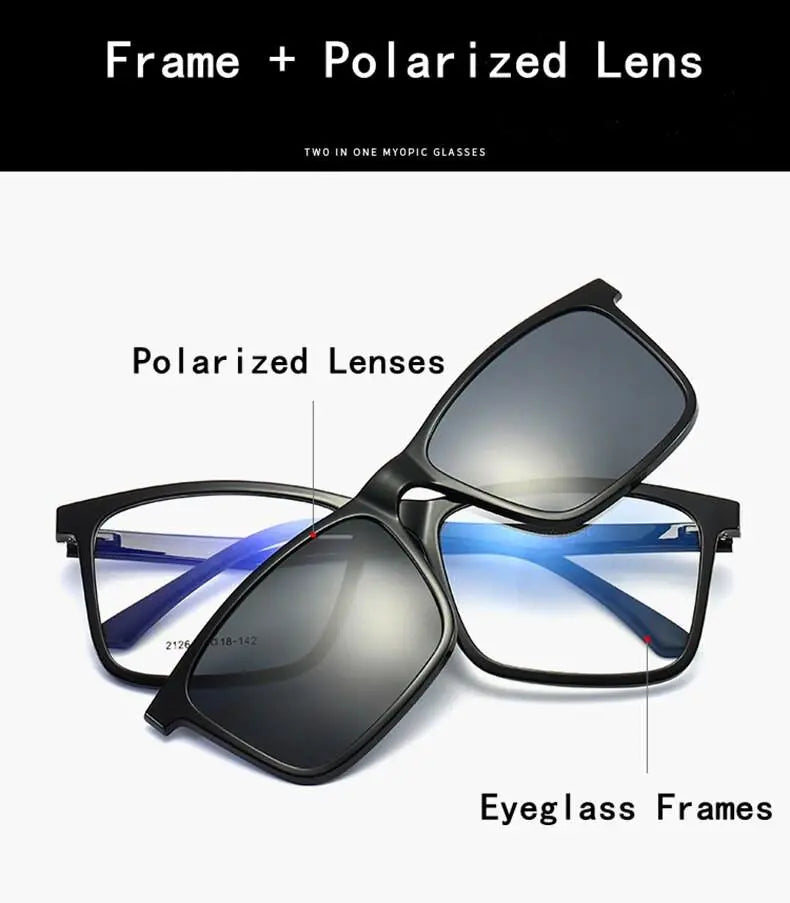 Men's Full Rim TR90 Clip-On Prescription Glasses 2126 — view 11 | Rx Spectacle