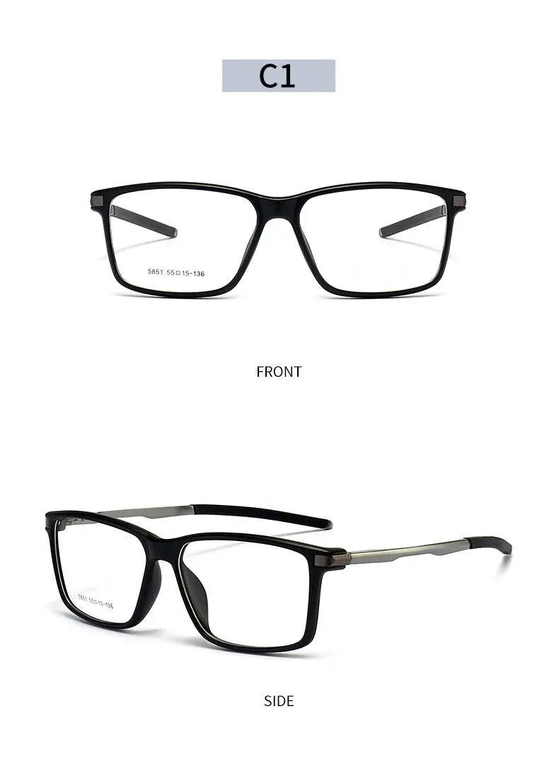 Men's Square Full Rim TR90 Sports Glasses 5851 — view 18 | Rx Spectacle