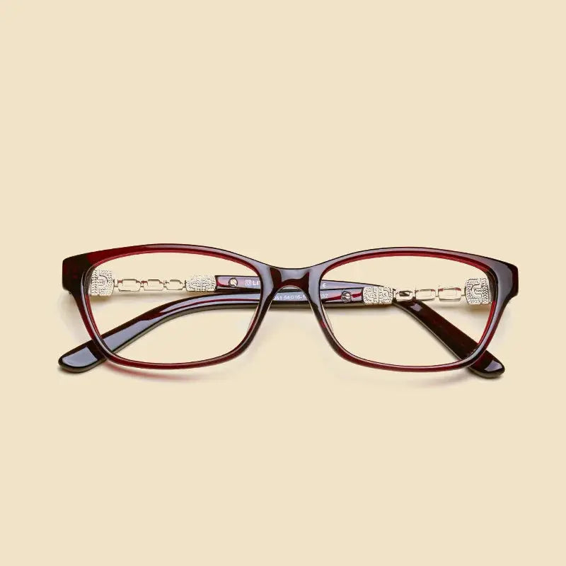 Women's Square Full Rim Titanium Prescription Glasses 424061 — view 3 | Rx Spectacle