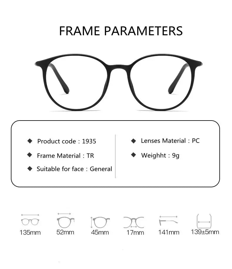 Unisex Irregular Full Rim Titanium Prescription Glasses 1935 — view 9 | Rx Spectacle
