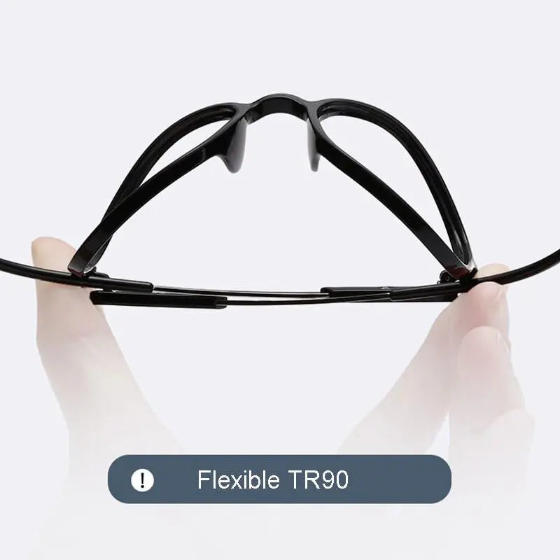 Unisex Round Full Rim TR90 Prescription Glasses 60152 — view 9 | Rx Spectacle