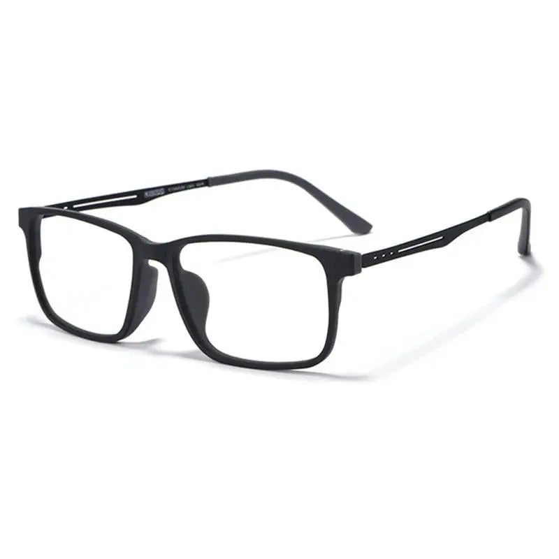 Unisex Square Full Rim Titanium Prescription Glasses 8838 — view 3 | Rx Spectacle