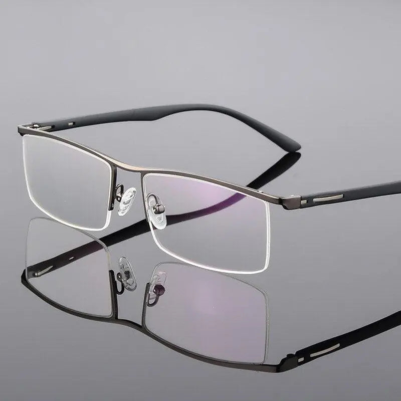 Unisex Square Semi-Rimless TR90 Prescription Glasses P8831 — view 5 | Rx Spectacle