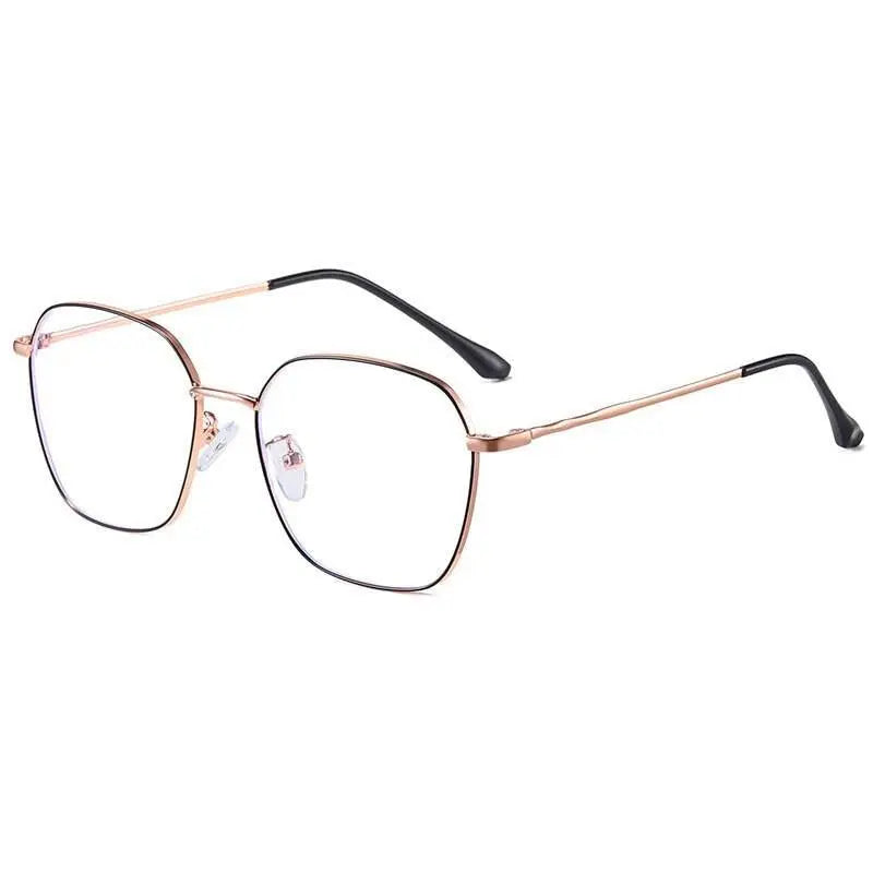Unisex Polygon Full Rim Alloy Prescription Glasses Zy9037 — view 6 | Rx Spectacle