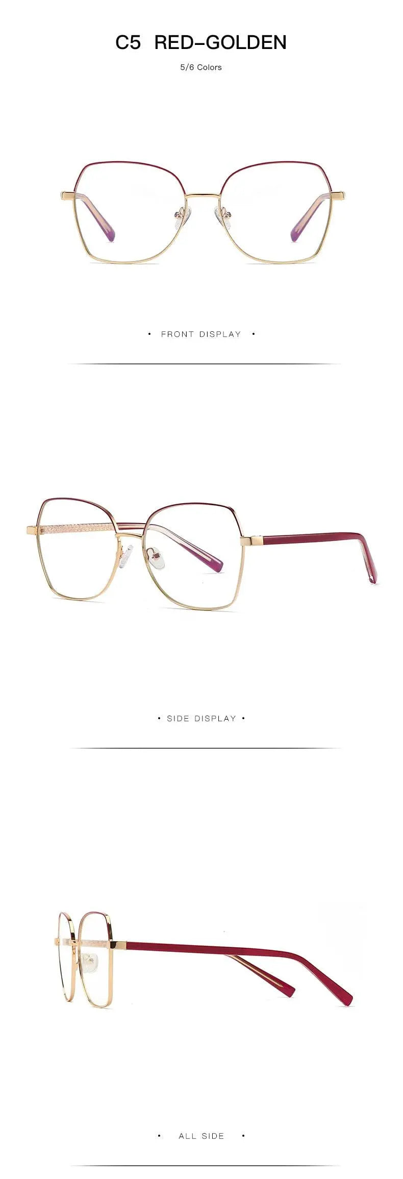 Women's Polygon Full Rim TR90 Prescription Glasses 3004 — view 19 | Rx Spectacle