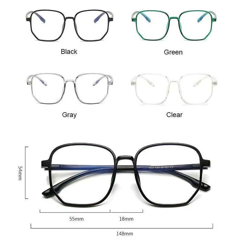 Women's Round Full Rim TR90 Oversized Prescription Glasses 1535 — view 9 | Rx Spectacle
