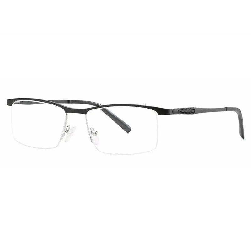 Unisex Square Semi-Rimless Alloy Prescription Glasses 6303 — view 10 | Rx Spectacle