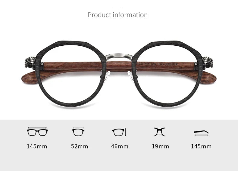 Polygon Full Rim Titanium Prescription Glasses 561200 — view 2 | Rx Spectacle