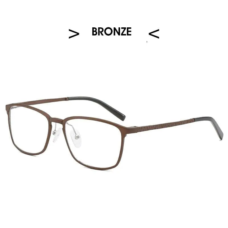 Men's Square Full Rim Alloy Prescription Glasses P6266 — view 6 | Rx Spectacle