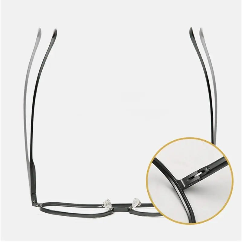 Unisex Oval Full Rim Alloy Prescription Glasses 8685 — view 8 | Rx Spectacle