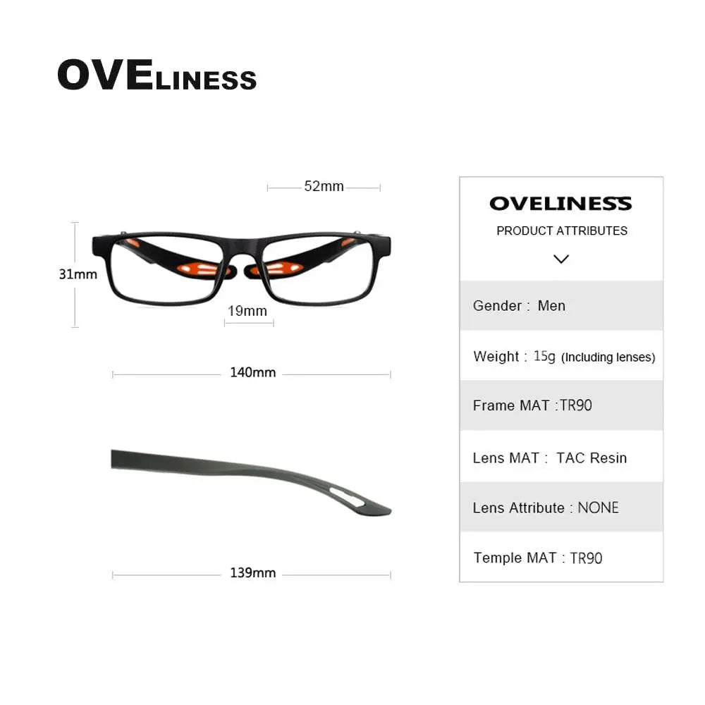Unisex Square Full Rim Titanium Sports Glasses Olad55p — view 11 | Rx Spectacle