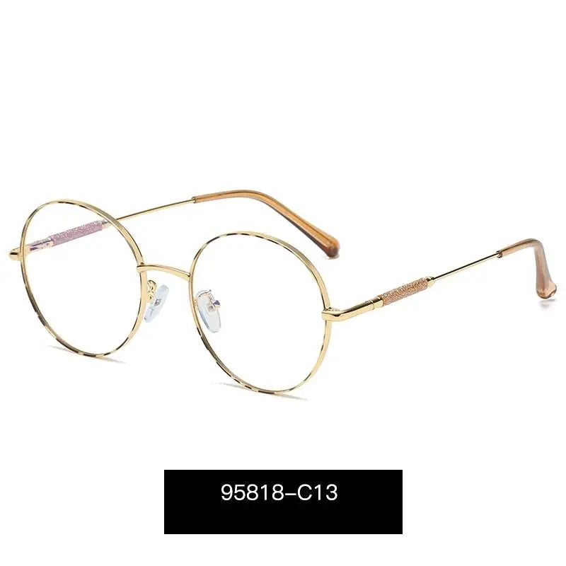 Women's Round Full Rim Alloy Prescription Glasses 95818 — view 6 | Rx Spectacle