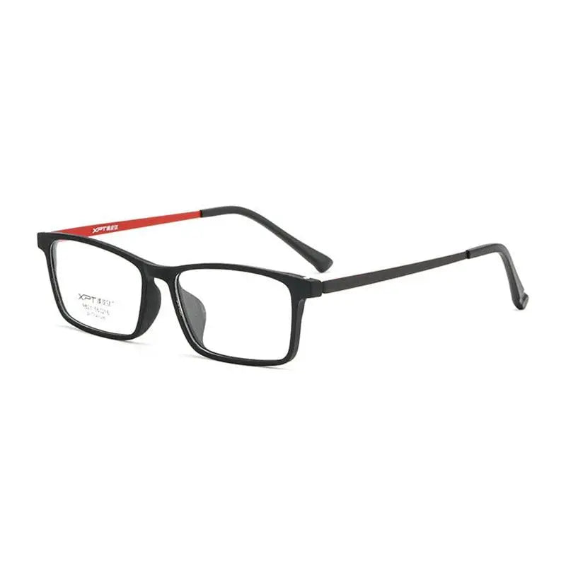 Unisex Rectangular Full Rim Titanium Prescription Glasses 9821 — view 7 | Rx Spectacle