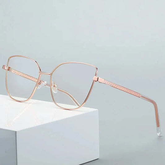 Women's Cat Eye Full Rim Alloy Prescription Glasses 3002 — view 1 | Rx Spectacle