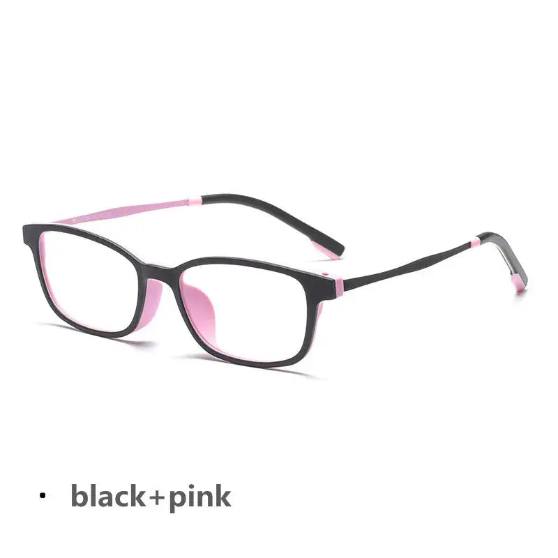 Women's Square Full Rim Titanium Prescription Glasses V1001 — view 9 | Rx Spectacle