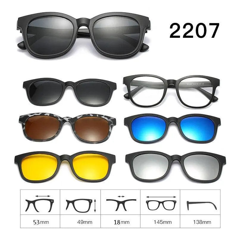 Unisex Full Rim Acetate Clip-On Prescription Glasses 1 — view 9 | Rx Spectacle