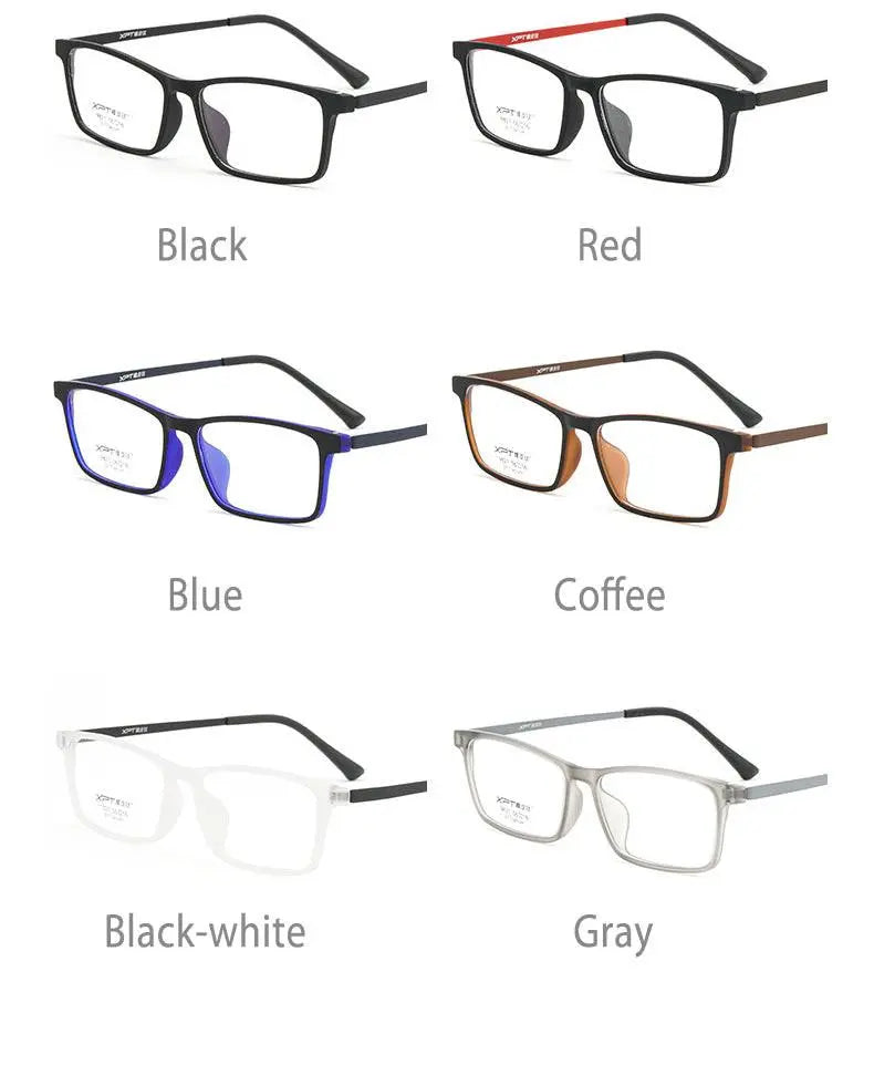 Unisex Rectangular Full Rim Titanium Prescription Glasses 9821 — view 14 | Rx Spectacle