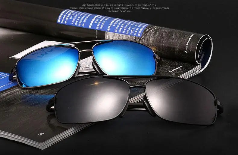 Men's Rectangular Full Rim Alloy Prescription Glasses 2458 — view 8 | Rx Spectacle