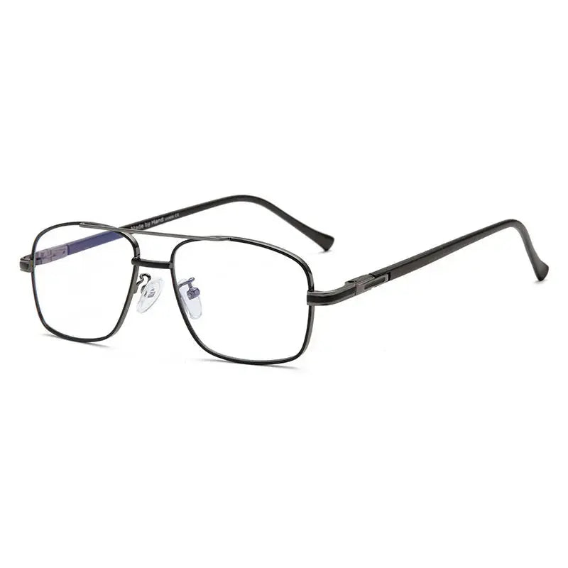Women's Square Full Rim Alloy Double Bridge Prescription Glasses 202259 — view 6 | Rx Spectacle