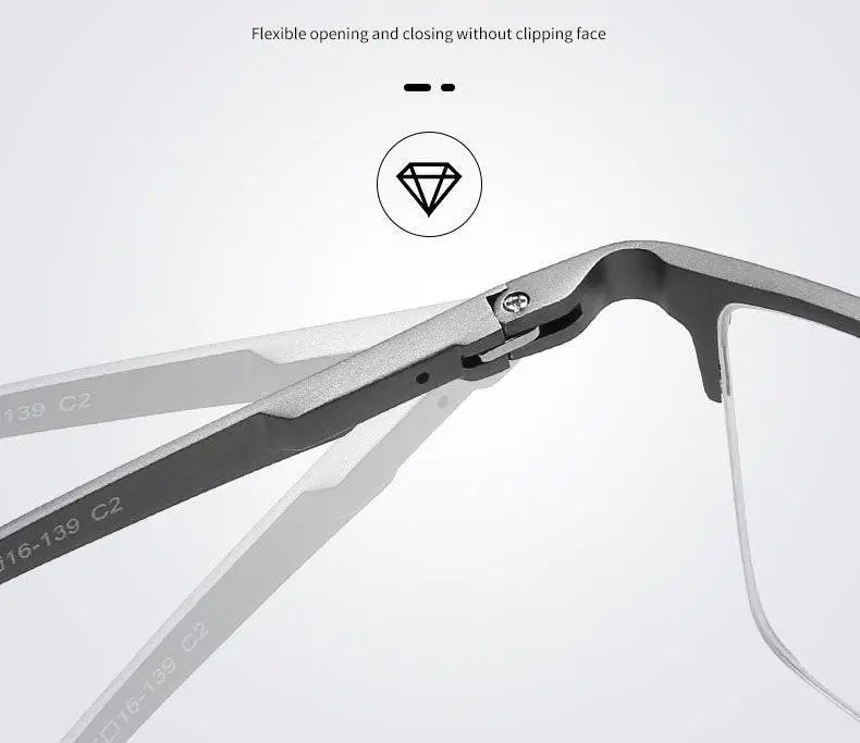 Unisex Semi-Rimless Alloy Prescription Glasses 6331 — view 12 | Rx Spectacle