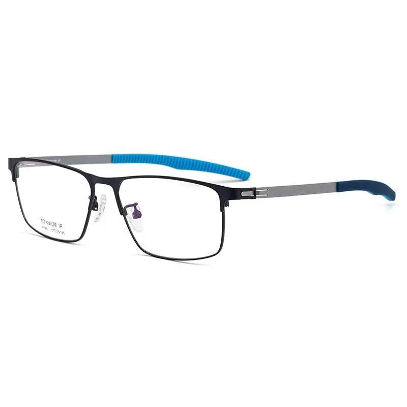 Men's Square Full Rim Titanium Prescription Glasses F1981 — view 1 | Rx Spectacle