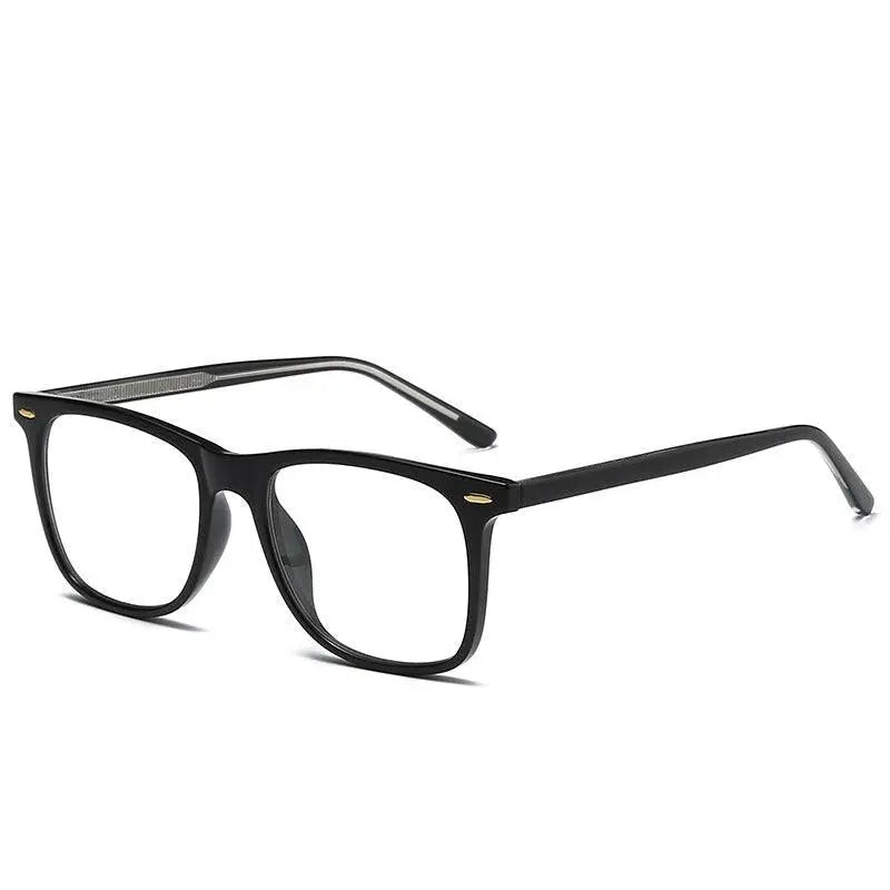 Unisex Square Full Rim Titanium Prescription Glasses Pf2024 — view 5 | Rx Spectacle