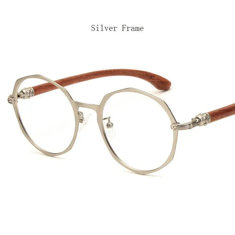Unisex Round Full Rim Alloy Prescription Glasses 7578d — view 9 | Rx Spectacle