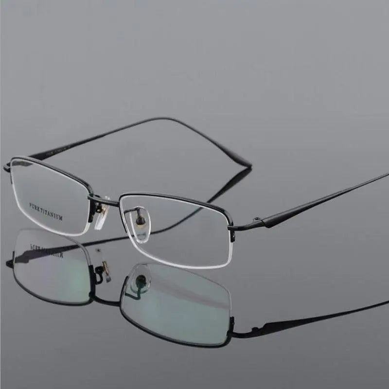 Men's Semi-Rimless Titanium Prescription Glasses 8272 — view 5 | Rx Spectacle