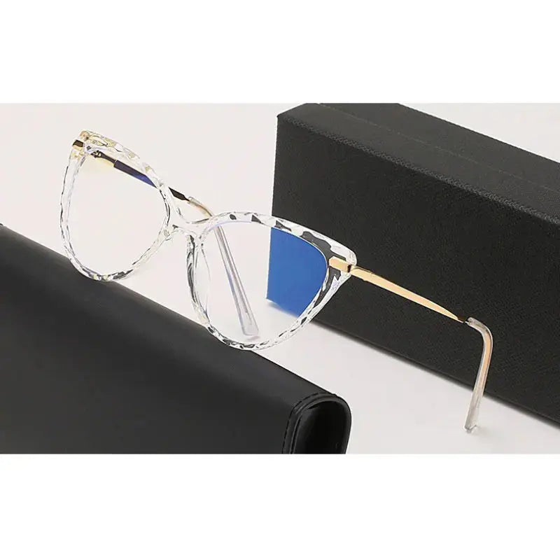 Women's Cat Eye Full Rim TR90 Prescription Glasses 79013 — view 4 | Rx Spectacle