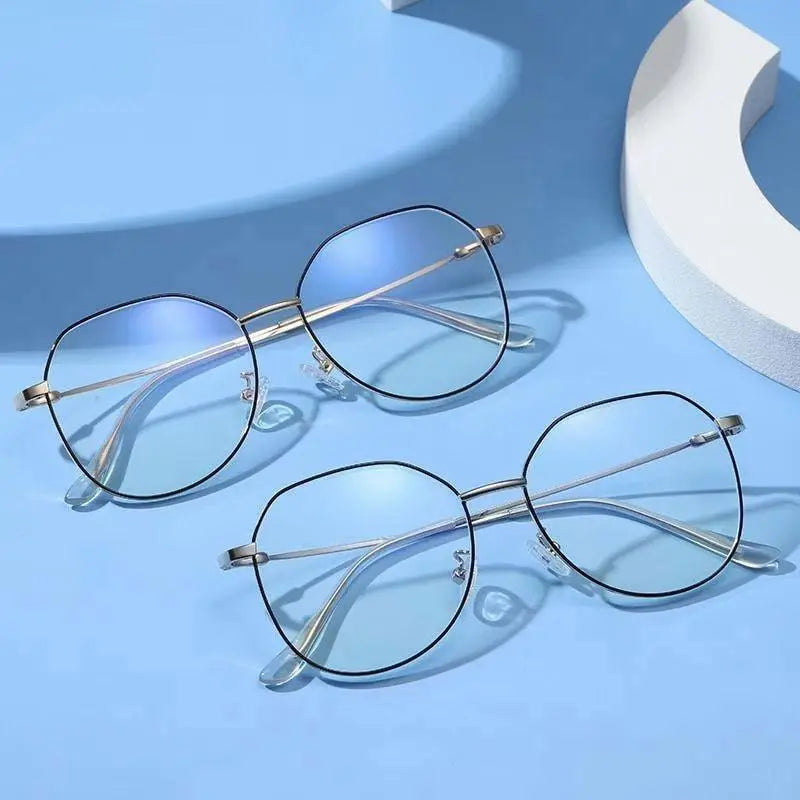 Unisex Polygon Full Rim Alloy Prescription Glasses Zy9038 — view 1 | Rx Spectacle