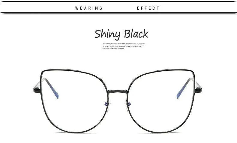 Women's Cat Eye Full Rim Alloy Prescription Glasses 3449 — view 12 | Rx Spectacle