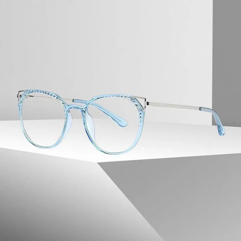 Women's Round Full Rim TR90 Prescription Glasses 2054 — view 1 | Rx Spectacle