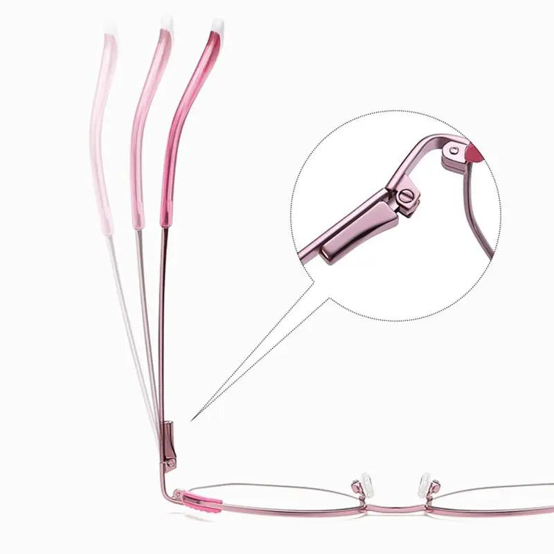 Women's Cat Eye Full Rim Alloy Prescription Glasses 3015 — view 5 | Rx Spectacle