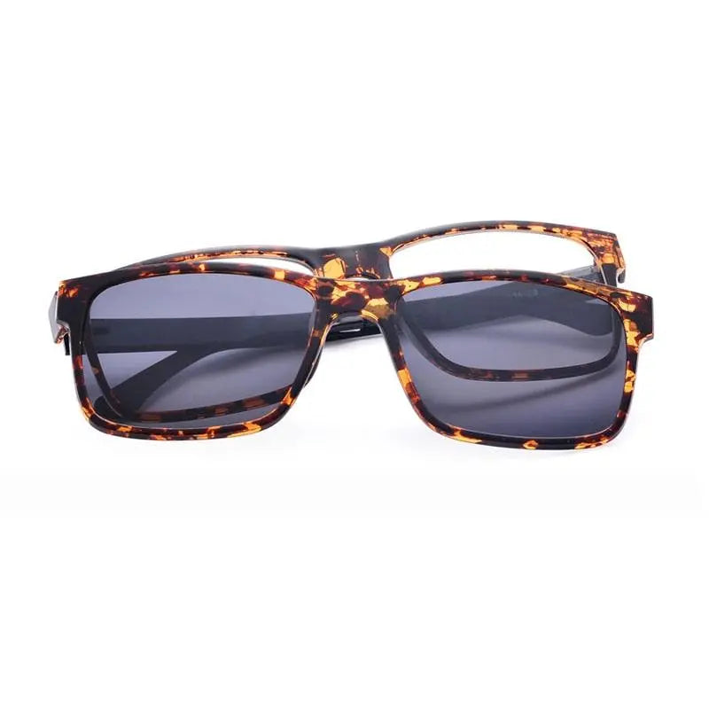 Unisex Square Full Rim Titanium Clip-On Prescription Glasses 1641 — view 18 | Rx Spectacle