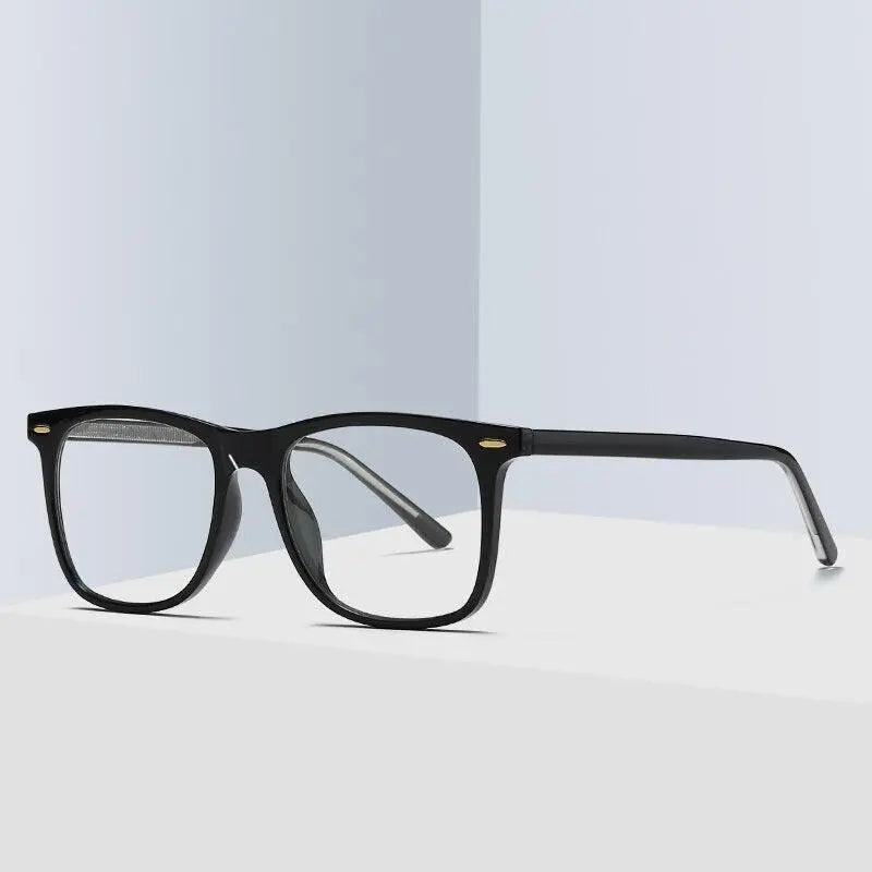 Unisex Square Full Rim Titanium Prescription Glasses Pf2024 — view 7 | Rx Spectacle