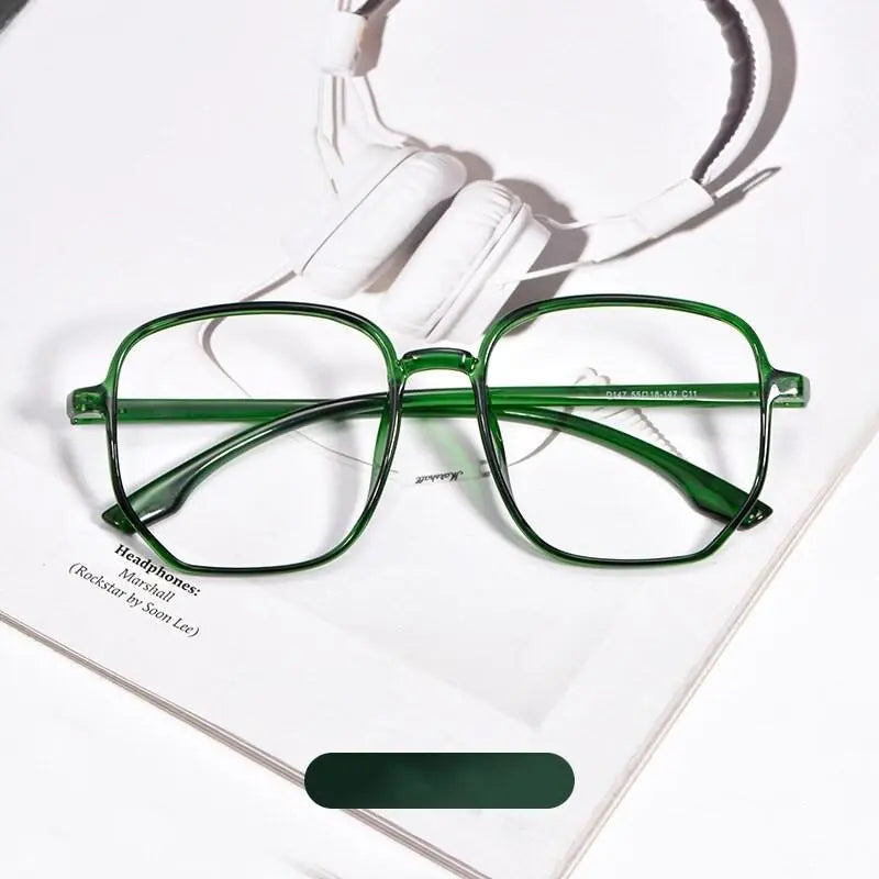 Unisex Polygon Full Rim Acetate Prescription Glasses D147 — view 4 | Rx Spectacle