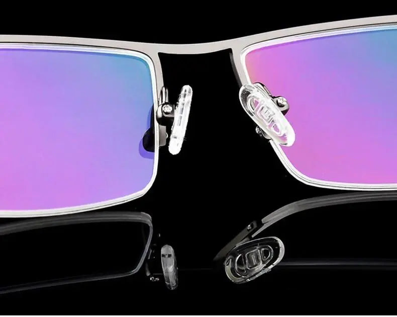 Unisex Square Semi-Rimless TR90 Prescription Glasses P8831 — view 15 | Rx Spectacle