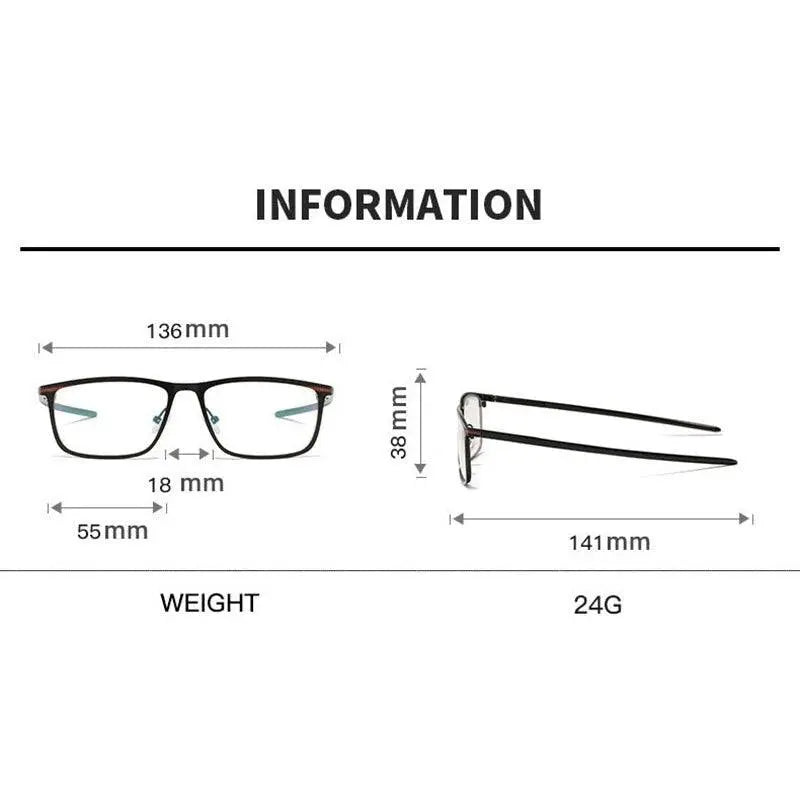 Unisex Full Rim Alloy Prescription Glasses 5138 — view 3 | Rx Spectacle
