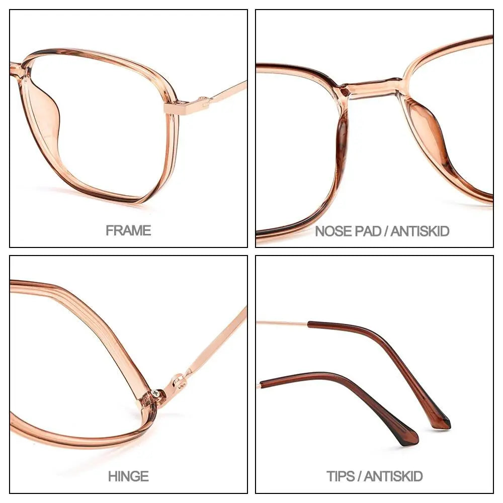 Women's Square Full Rim TR90 Prescription Glasses M98008 — view 2 | Rx Spectacle