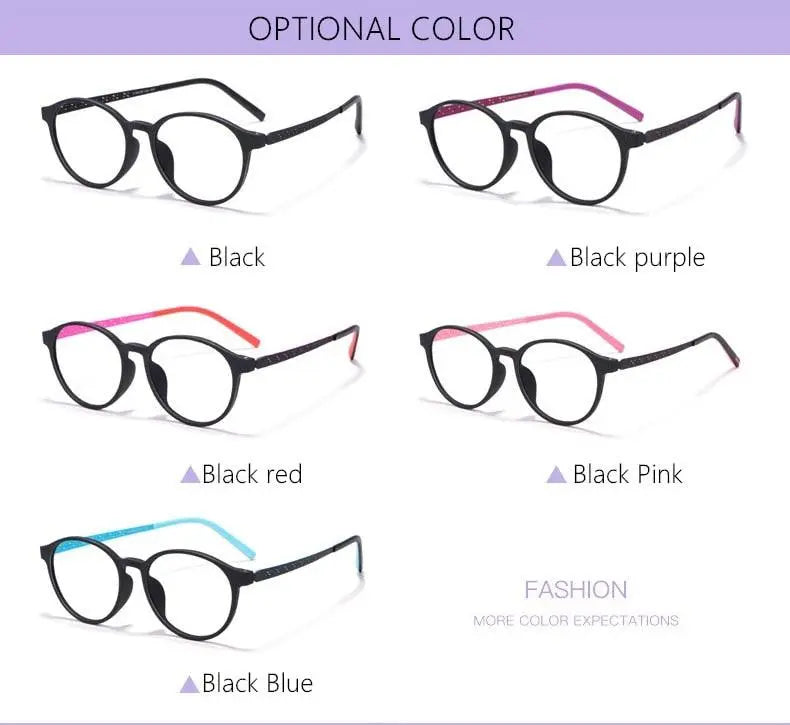 Unisex Round Full Rim Titanium Prescription Glasses 8868T — view 13 | Rx Spectacle