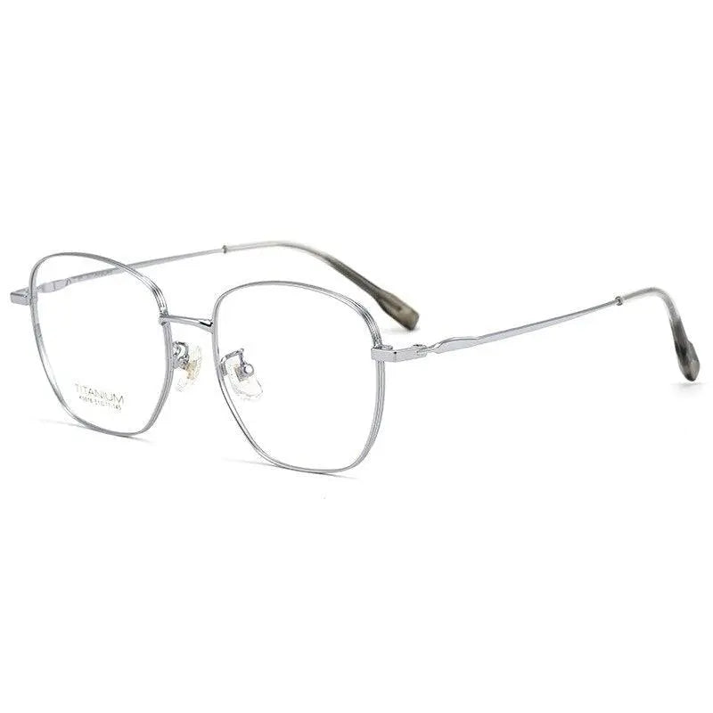 Unisex Square Full Rim Titanium Prescription Glasses 02K5016 — view 11 | Rx Spectacle