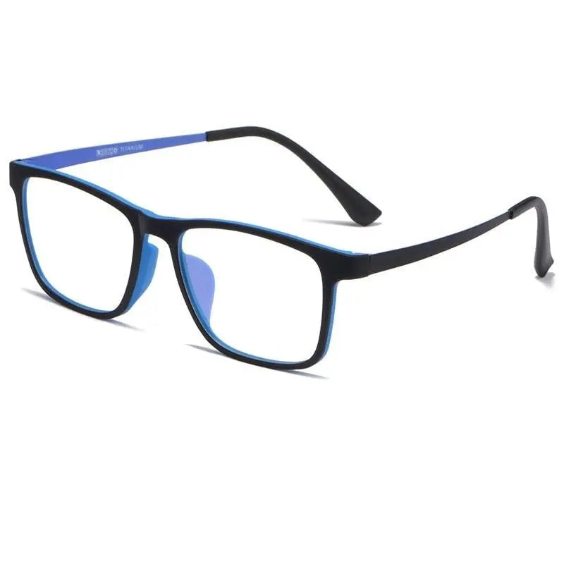 Men's Square Full Rim Titanium Prescription Glasses HR3068 — view 8 | Rx Spectacle