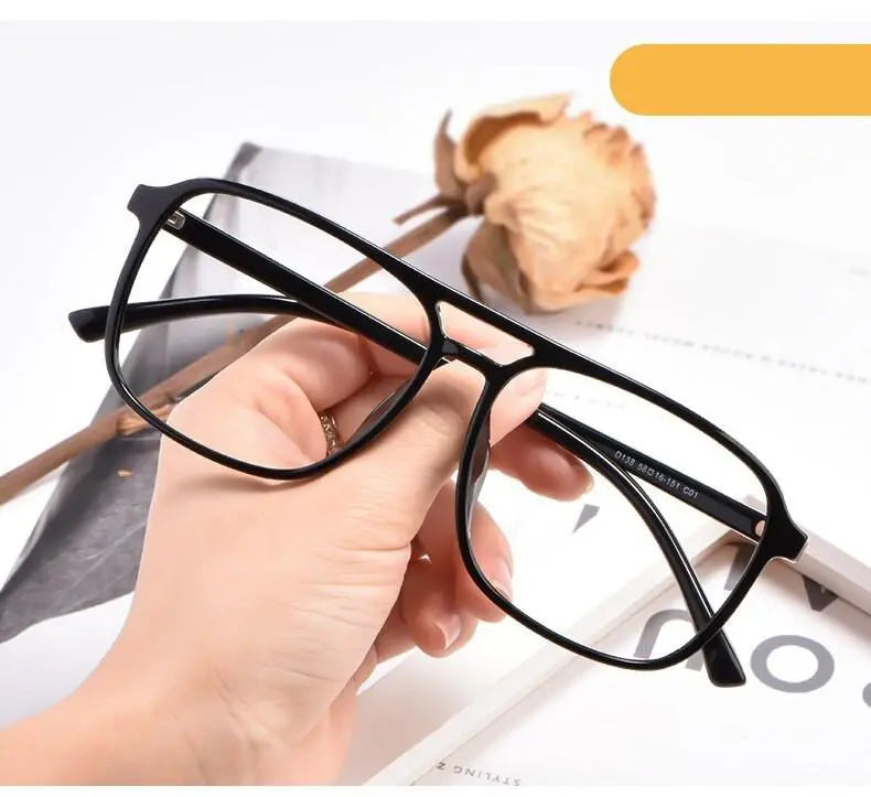 Unisex Full Rim TR90 Double Bridge Prescription Glasses D138 — view 3 | Rx Spectacle
