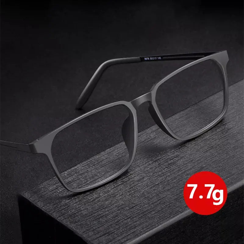 Men's Square Full Rim Titanium Prescription Glasses 3878 — view 2 | Rx Spectacle