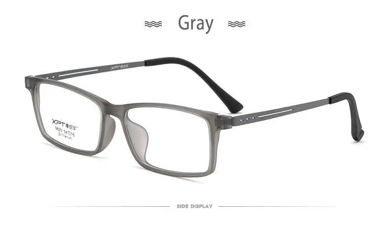 Unisex Rectangular Full Rim Titanium Prescription Glasses 9826 — view 19 | Rx Spectacle