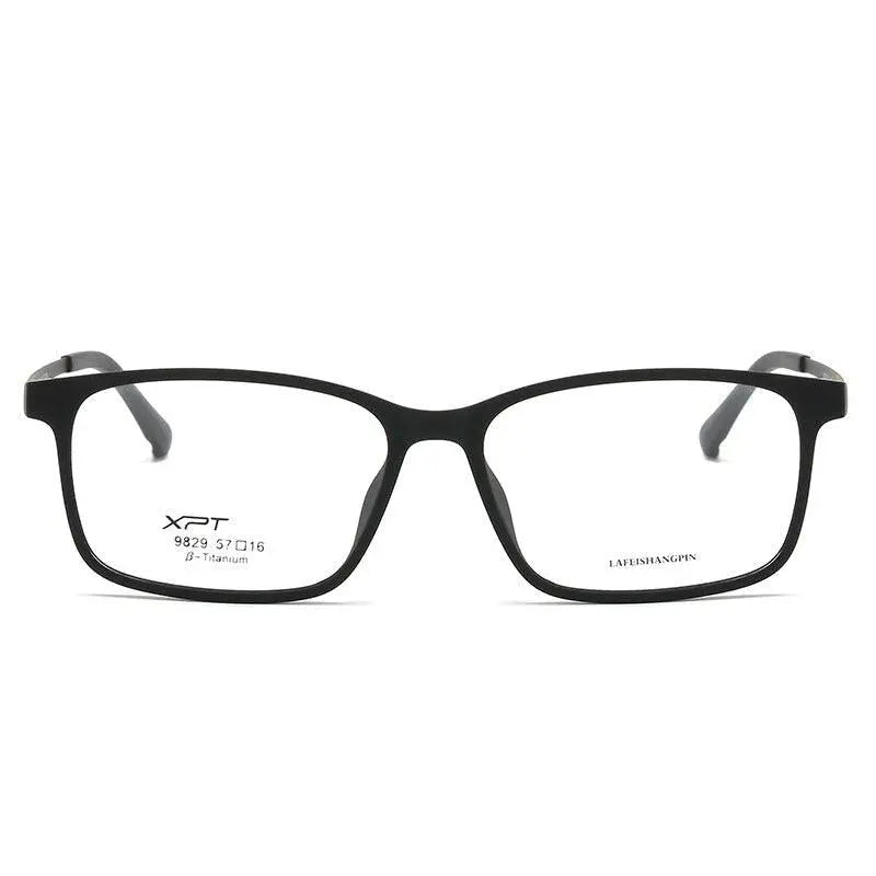 Unisex Square Full Rim Titanium Prescription Glasses 9829 — view 3 | Rx Spectacle