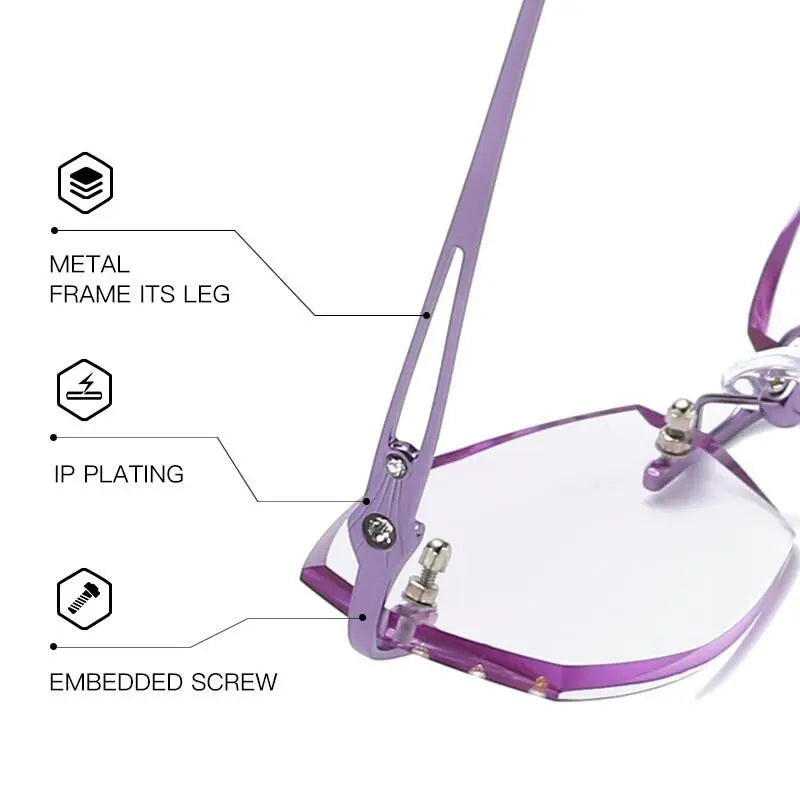 Women's Rimless Titanium Prescription Glasses 5901 — view 4 | Rx Spectacle