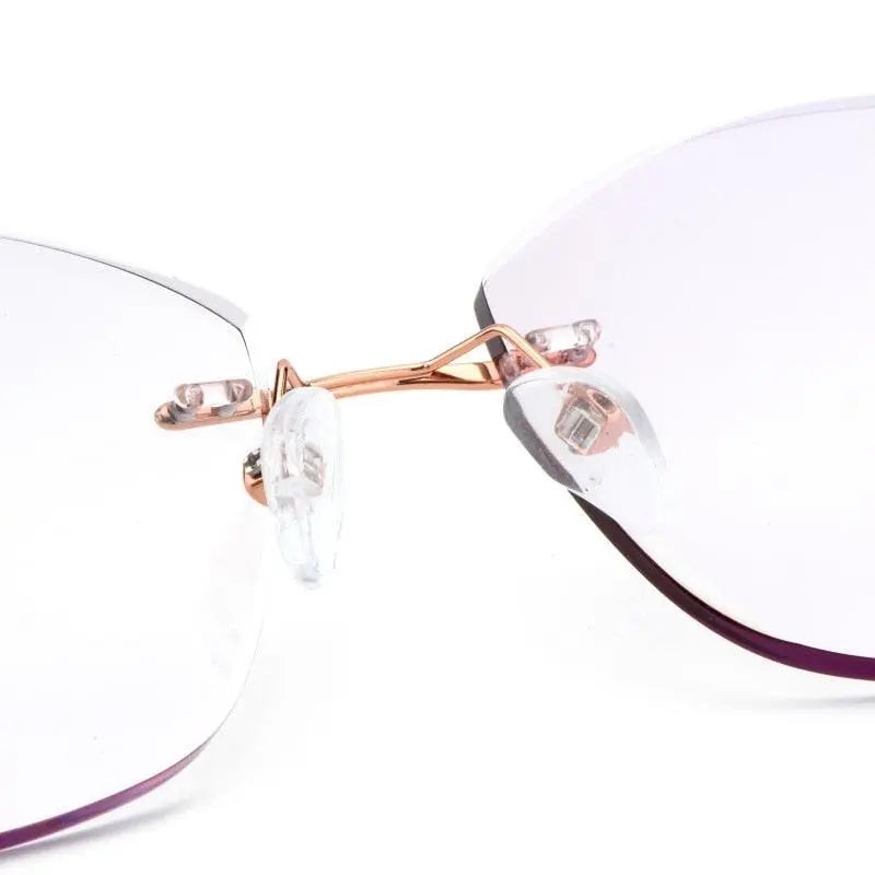 Women's Rimless Alloy Prescription Glasses 98101 — view 6 | Rx Spectacle
