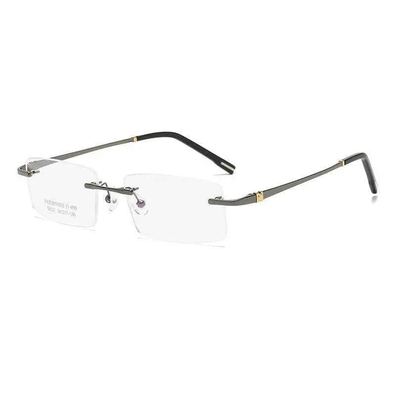 Unisex Rimless Titanium Prescription Glasses 58127 — view 6 | Rx Spectacle