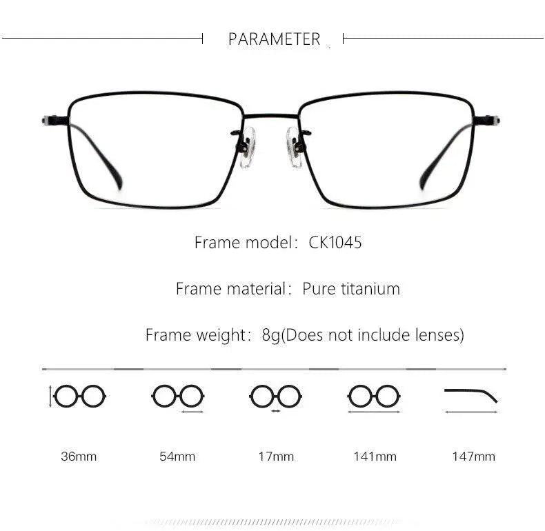 Men's Full Rim Titanium Prescription Glasses CK1045 — view 11 | Rx Spectacle